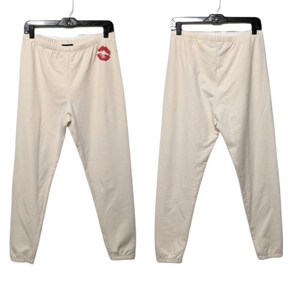 NWT WILDFOX Smooches Vanilla Jogger Sweatpants M - Picture 1 of 7
